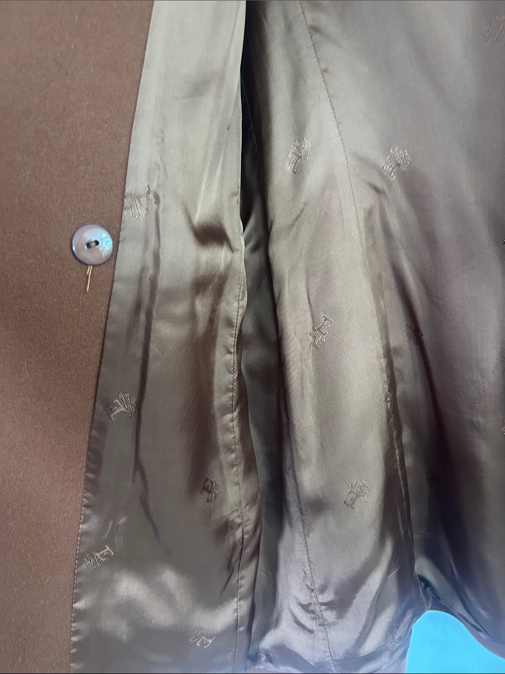 Escada Rust Brown Double-Breasted Blazer Jacket - Picture 4 of 10